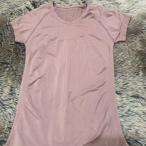 Z By Zella Womens S Activewear Mauve Pink Short Sleeve Top